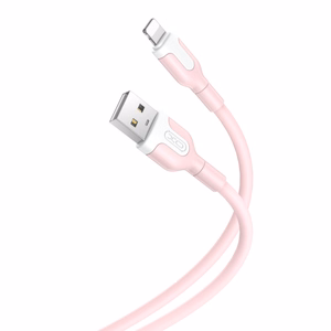 XO kaapeli NB212 USB - Lightning 1,0 m 2,1A, vaaleanpunainen