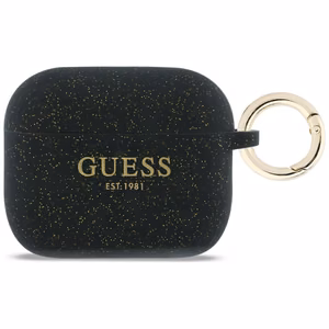 Guess Silicone Glitter Ring Case for AirPods Pro 3 Black
