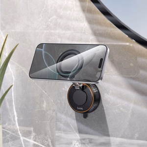 Musta imukupillinen Hoco H105 -autopuhelinteline, MagSafe-yhteensopiva