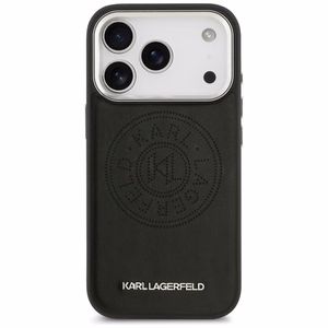 KARL LAGERFELD suojakuori IPHONE 17 Pro:lle MagSafe-yhteensopiva KLHMP17LPSKRPMK (PU W/ Point & Metal Logo) musta