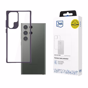 3mk Satin Armor Case+ Purple Suojakuori Samsung Galaxy S24 Ultra:lle - läpinäkyvä