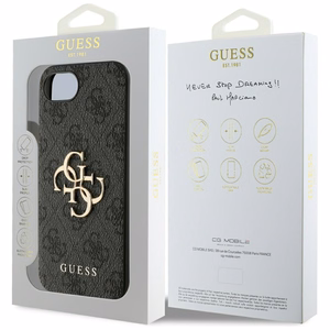 Guess 4G Big Logo suojakuori iPhone 16e - musta