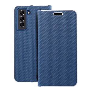 Flip-suojakuori Samsung S21:lle Luna Book Carbon sininen