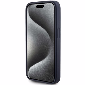 Guess 4G Triangle Metal Logo suojakuori iPhone 15 Pro:lle - sininen