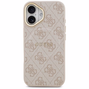 Guess 4G PU Classic Logo MagSafe suojakuori iPhone 17:lle - vaaleanpunainen