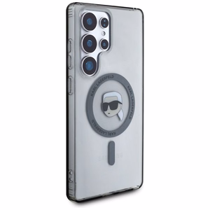 Karl Lagerfeld Suojakuori Samsung S25 Ultralle KLHMS25LHLSKIK (Magneettinen IML Metal K. Heads) Musta