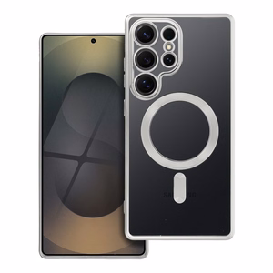 Electro Mag Suojakuori Samsung S25 ULTRA:lle yhteensopiva MagSafen kanssa hopeinen