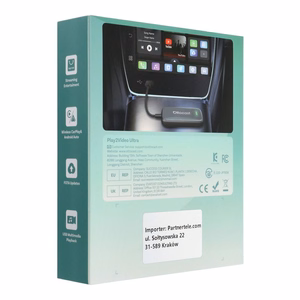 Langaton CarPlay/Android Auto -adapteri Ottocast Play2Video Ultra, musta