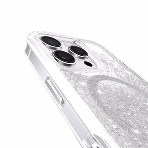 Case-Mate Waterfall MagSafe suojakuori iPhone 16 Pro -laitteelle, hopeanvärinen