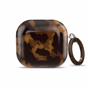 Tech-Protect Lamano case for AirPods 4 - brown and black