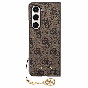 Guess Suojakuori Samsung Galaxy Z Fold 5:lle GUHCZFD5GF4GBR ruskea HC PU 4G Charm
