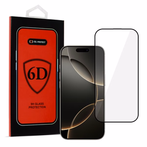 Tel Protect Full Glue 6D Tempered Glass for IPHONE 16 PRO MAX BLACK