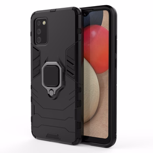 Ring Armor kova hybridi tapauksessa kansi + magneettinen pidike Samsung Galaxy A03s (166.5) musta