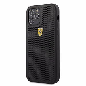 Ferrari FESPEHCP12MBK iPhone 12/12 Pro 6.1" musta/musta kovakotelo On Track rei'itetty