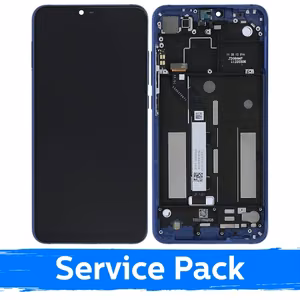 LCD Display Compatible with Xiaomi Mi 8 Lite with frame / blue / (Service Pack)