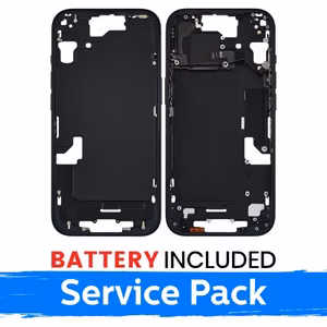 Apple iPhone 15 keskikehys + akku musta (service pack)