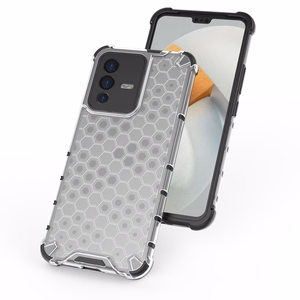 Honeycomb tapauksessa panssaroitu kansi geelirunko Vivo V23 5G läpinäkyvää varten