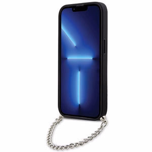 Karl Lagerfeld KLHCP14LSACKLHPK iPhone 14 Pro 6.1 musta/musta kovakuori Saffiano Monogram Chain