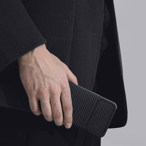 Nillkin Synthetic Fiber S Case iPhone 14 Pro Max kotelo kamerasuojalla, musta
