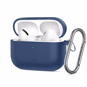 Tech-Protect Silikoninen Hook Suojakuori AirPods Pro:lle - Laivastonsininen