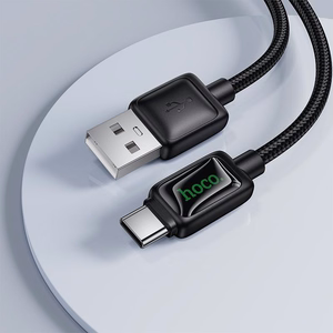 Hoco U146 Kaapeli LCD-näytöllä USB-A – USB-C 3A 1.2m musta