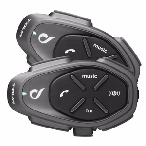 Interphone TOUR HD moottoripyörän intercom 1500 m 2 kpl musta