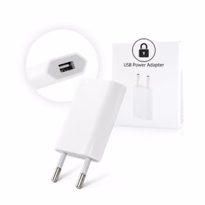 Laturi Apple A1400 valkoinen 1000mAh 5W (iPhone / iPod) pakkauksessa alkuperäinen