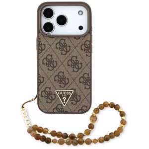 Guess 4G Strap Triangle Logo MagSafe Suojakuori iPhone 17 Prolle - ruskea