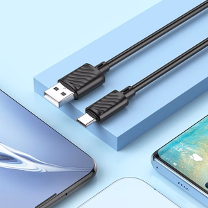 Kaapeli USB-A - USB-C Hoco 3A 1 m X88 musta