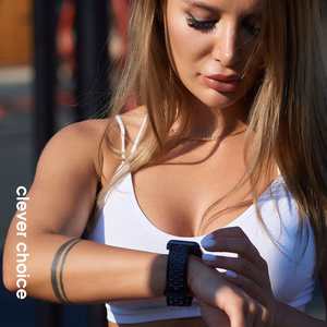 Crong Duo Sport strap for Apple Watch 38 / 40 / 41 / 42 mm, black and lime green