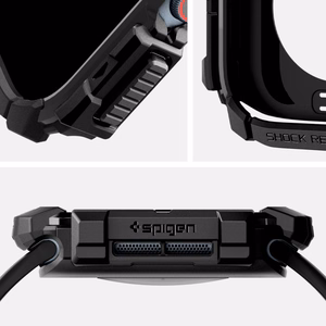 Spigen Rugged Armor Suojakuori Apple Watch 10 46mm - Musta
