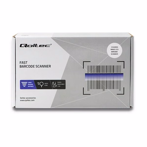 Qoltec 50866 – langallinen 1D CCD -viivakoodinlukija, USB, musta