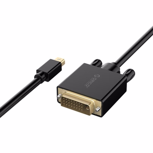 Orico XD-MDTD Mini DisplayPort–DVI, Full HD 60 Hz-kaapeli, 2 m – musta