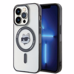 Karl Lagerfeld IML Choupette Head MagSafe Suojakuori iPhone 15 Pro:lle - läpinäkyvä