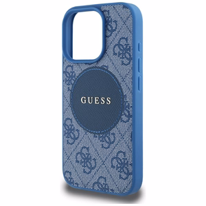 Guess 4G Circle Classic Logo MagSafe Suojakuori iPhone 16 Pro:lle - sininen