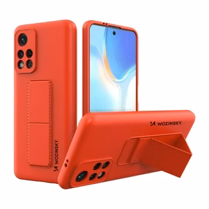 Wozinsky Kickstand Case -silikonisuojakuori jalustalla Xiaomi Redmi Note 11S / Note 11:lle, punainen