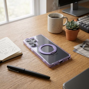 Frame Circle Stand case for Samsung Galaxy A37, MagSafe-compatible – purple