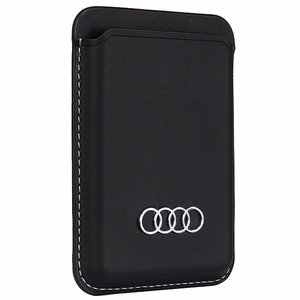 Audi Tekonahkainen magneettinen lompakko yhteensopiva MagSafen kanssa - musta