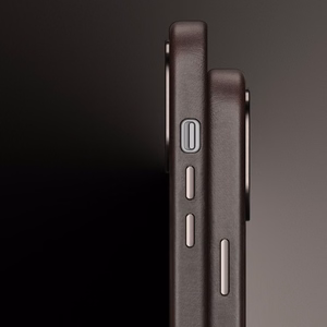 Dux Ducis Napoli Kotelo iPhone 14 Plus Nahkakotelo (MagSafe yhteensopiva) Tummanruskea