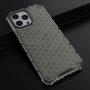 Honeycomb Asia panssari kansi TPU puskuri iPhone 13 Pro Max musta