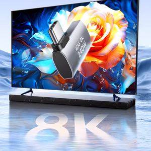 Wozinsky USB-C - USB-C 40Gb/s 240W 8K OTG Kulmasovittimen - Harmaa
