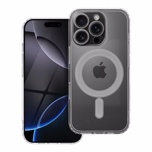 Suojakuori iPhone 16 PRO:lle Clear Mag Cover (STR / CAMERA PROTECTION) yhteensopiva MagSafen kanssa läpinäkyvä