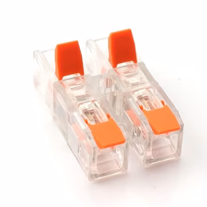 Suora vipuliitin johdoille, 2 tuloa / 2 lähtöä, 0,2–4,0 mm², 32 A, 450 V, 20 kpl