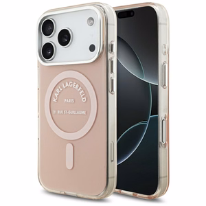 Karl Lagerfeld IML Karl RSG Logo MagSafe -kuori iPhone 17 Pro - pinkki