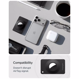 Spigen AirFit 2 -suojakotelot Apple AirTag 1/2 -paikantimelle, 2 kpl – mustat