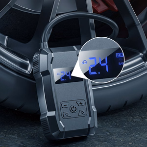 WEKOME Pi801 portable electric tyre inflator with 2000 mAh power bank, black