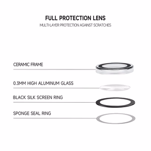 Karkaistu lasi Tel Protect 3D kameralinssille Samsung Galaxy S24 Ultra - musta (5 kpl)