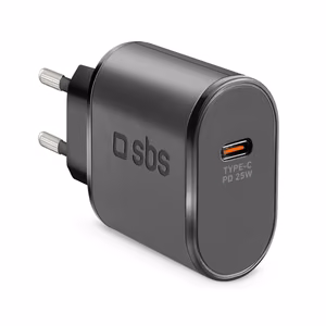 SBS TETR1CPD25 25W USB-C seinälaturi Power Delivery -tuella - musta