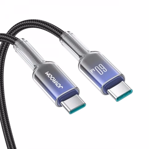 Joyroom S-A42 Crystal-Clear Series 60W USB-C - USB-C -kaapeli 1,2 m - musta