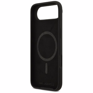 Karl Lagerfeld Silikoninen Karl&Choupette Ring MagSafe Suojakuori iPhone 17 Air:lle - Musta